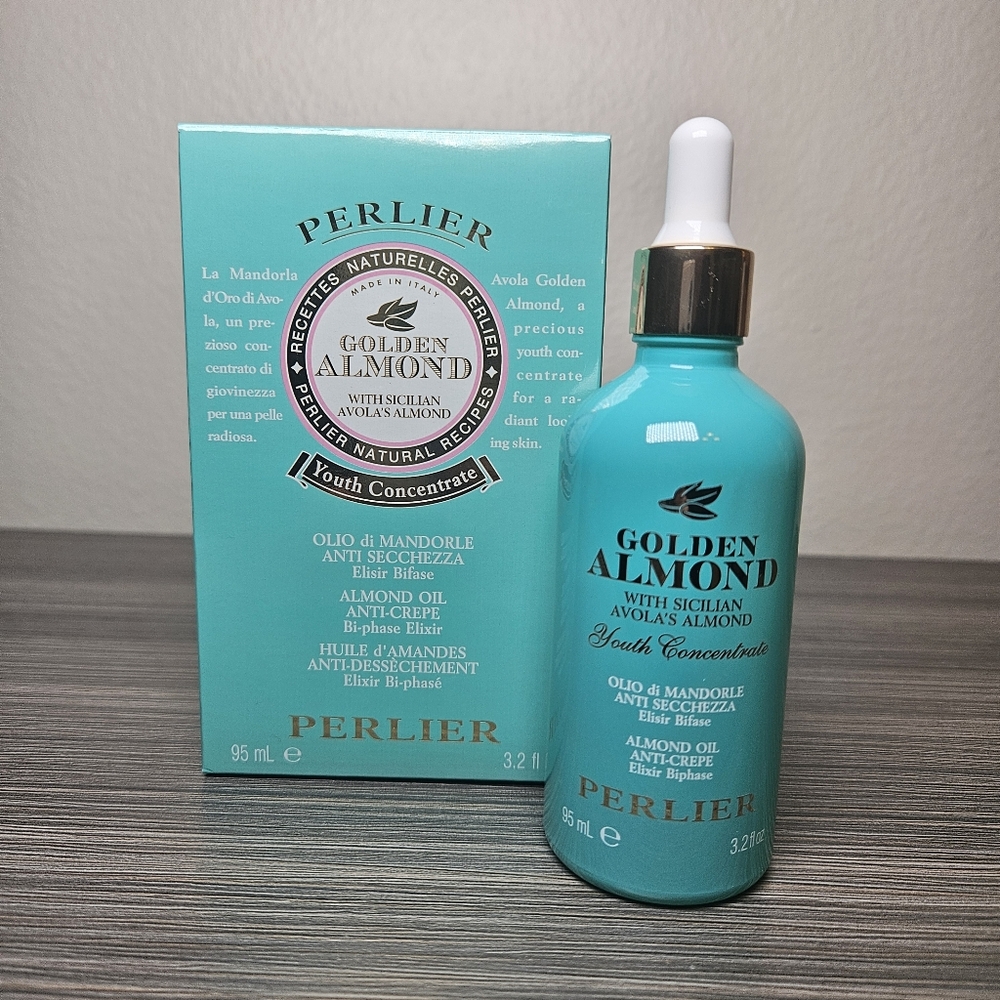 Perlier Golden Sicilian Almond Oil Anti Crepe Elixir Biphase NEW IN BOX 3.2oz